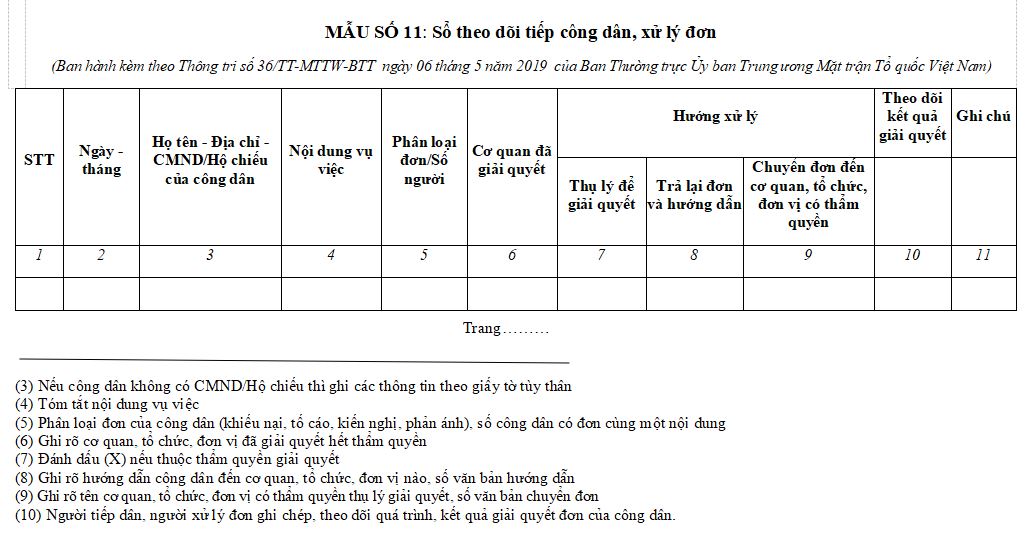 mẫu số 11 thông tri 36 năm 2019 của ubmttqvn